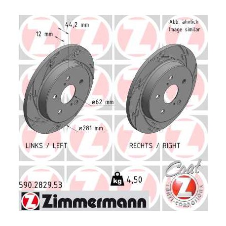 DISQUE ZIMMERMANN TOYOTA/LEXUS BLACK Z