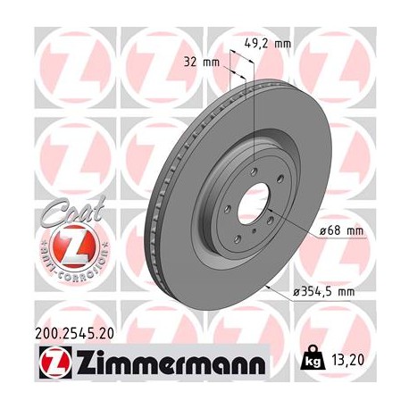 DISC ZIMMERMANN NISSAN Coat Z