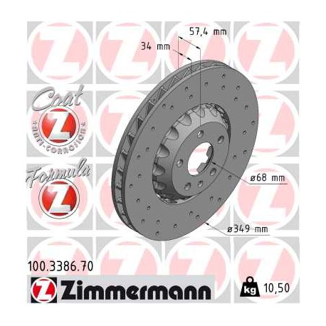 DISQUE ZIMMERMANN AUDI FORMULA Z Coat Z