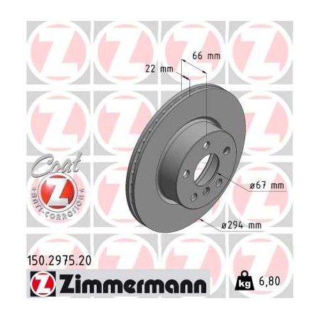 DISC ZIMMERMANN BMW Coat Z