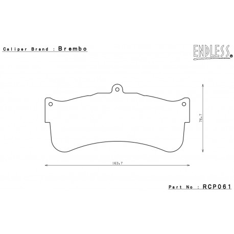 PLAQUETTES RACING ENDLESS RCP061 ES 88G  25 MM