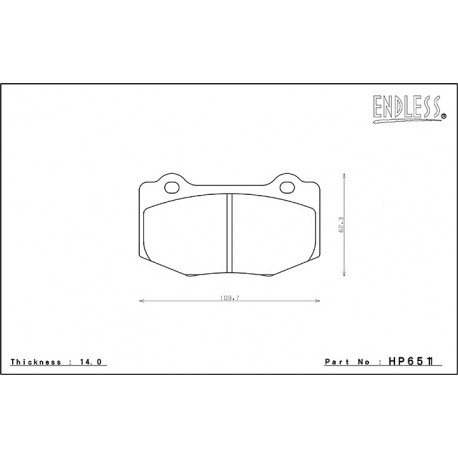PLAQUETTES RACING ENDLESS HP651 MX72