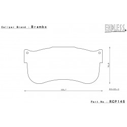 RCP145 26MM ES88G ENDLESS RACING PADS