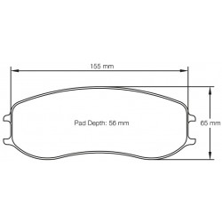RCP165 ES88G 22 MM ENDLESS RACING PADS