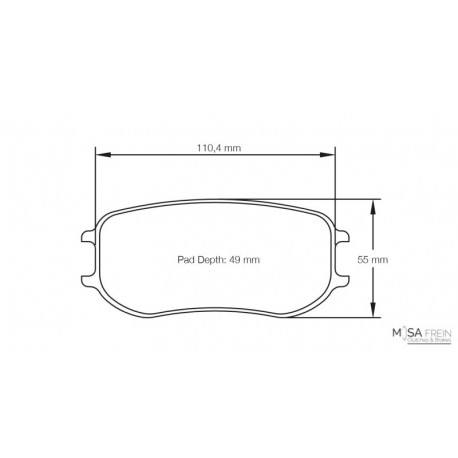 RCP166 ES88G 20 MM ENDLESS RACING PADS