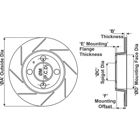 DISQUE AP RACING 254x10mm