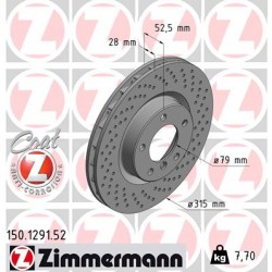 DISC ZIMMERMANN BMW SPORT Z RIGHT