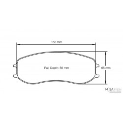 RCP165 ES88G 28 MM ENDLESS RACING PADS