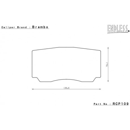 PLAQUETTES RACING ENDLESS RCP109 N45S