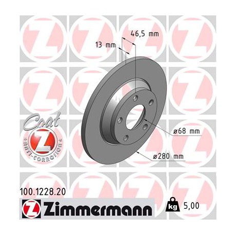DISQUE ZIMMERMANN AUDI Coat Z