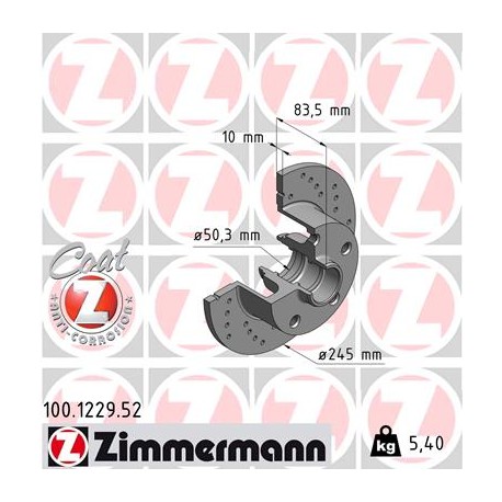 DISQUE ZIMMERMANN AUDI SPORT Z