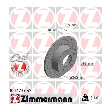 DISQUE ZIMMERMANN AUDI SPORT Z
