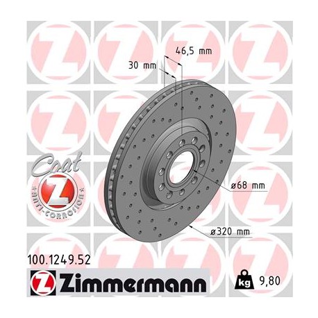 DISC ZIMMERMANN AUDI SPORT Z