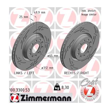 DISQUE ZIMMERMANN VAG BLACK Z