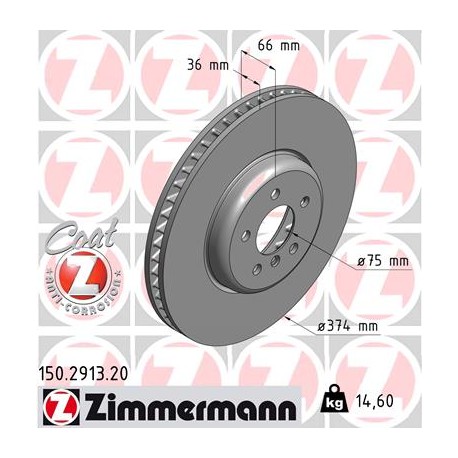 DISC ZIMMERMANN BMW RIGHT Coat Z