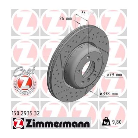 DISQUE ZIMMERMANN BMW FORMULA F Coat Z