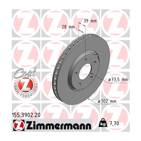 DISC ZIMMERMANN CHRYSLER Coat Z