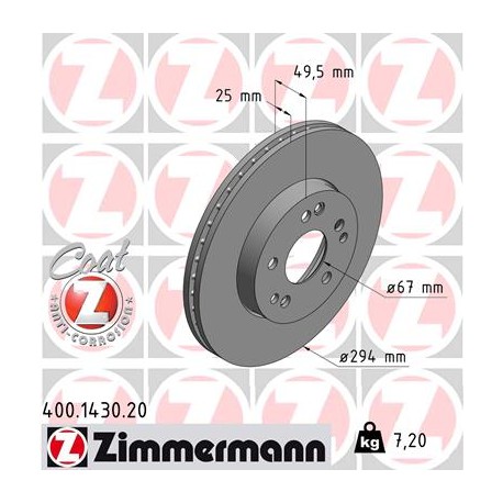 DISC ZIMMERMANN MERCEDES Coat Z