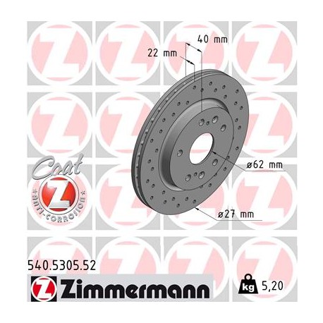 DISQUE ZIMMERMANN SUZUKI SPORT Z