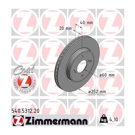 DISQUE ZIMMERMANN SUZUKI Coat Z