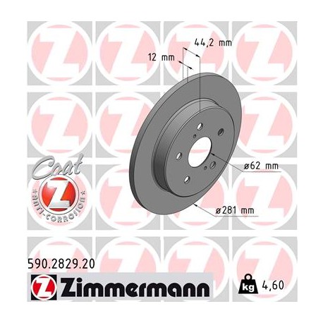 DISQUE ZIMMERMANN TOYOTA Coat Z