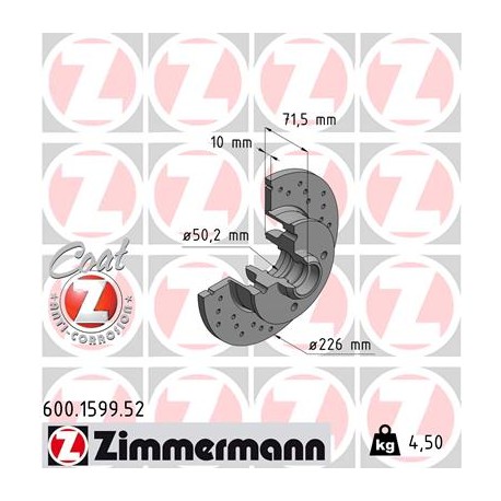 DISQUE ZIMMERMANN VAG SPORT Z