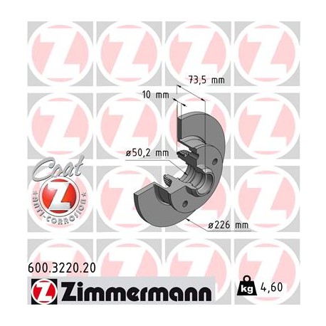 DISC ZIMMERMANN VAG with ADISC ZIMMERMANN ring Coat Z