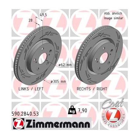 DISC ZIMMERMANN TOYOTA BLACK Z