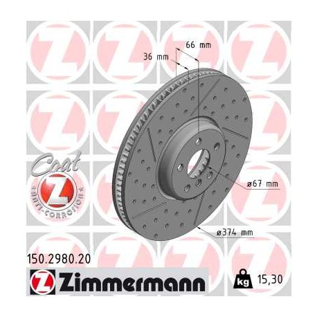 DISC ZIMMERMANN BMW COAT Z LEFT