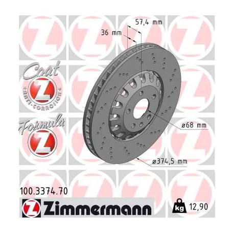 DISQUE ZIMMERMANN AUDI FORMULA Z