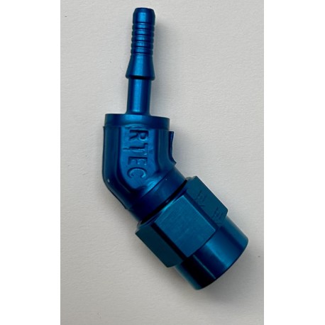 CONCAVE FEMALE END TIP CURVE 45° JIC3/8X24 ALU CRIMP